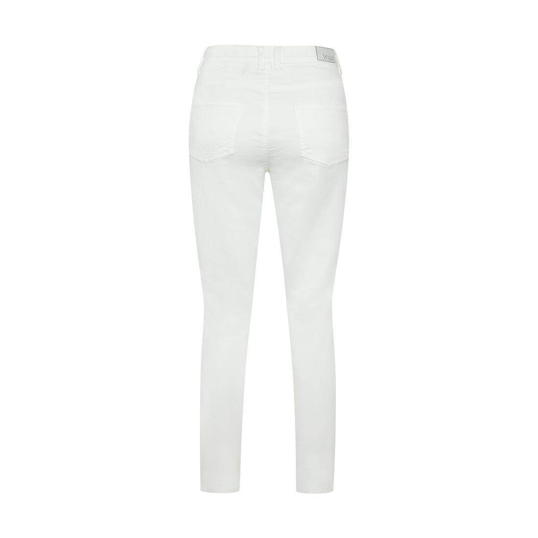 Basic skinny jeans high rise white-WHITE-38