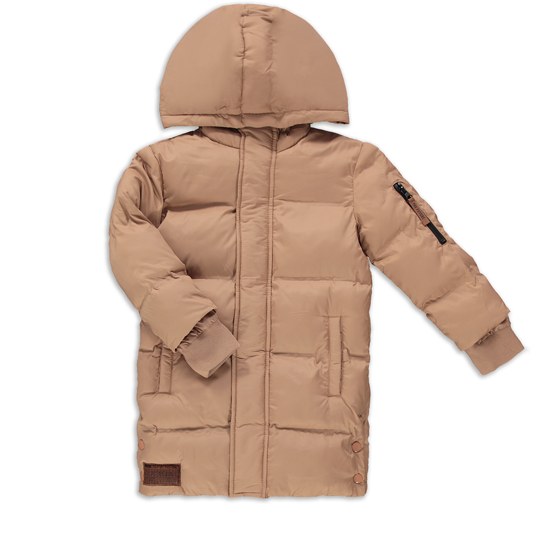 SPORTY PUFFER PARKA MOCHA-MOCHA-3-4 YRS