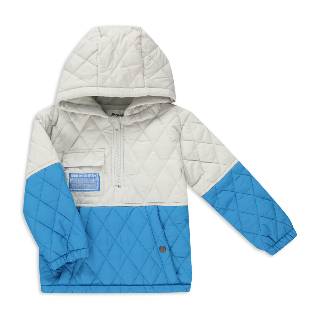 HOODED COAGULA JACKET BLUE AND WHITE-BRIGHT BLUE-2-3 YRS