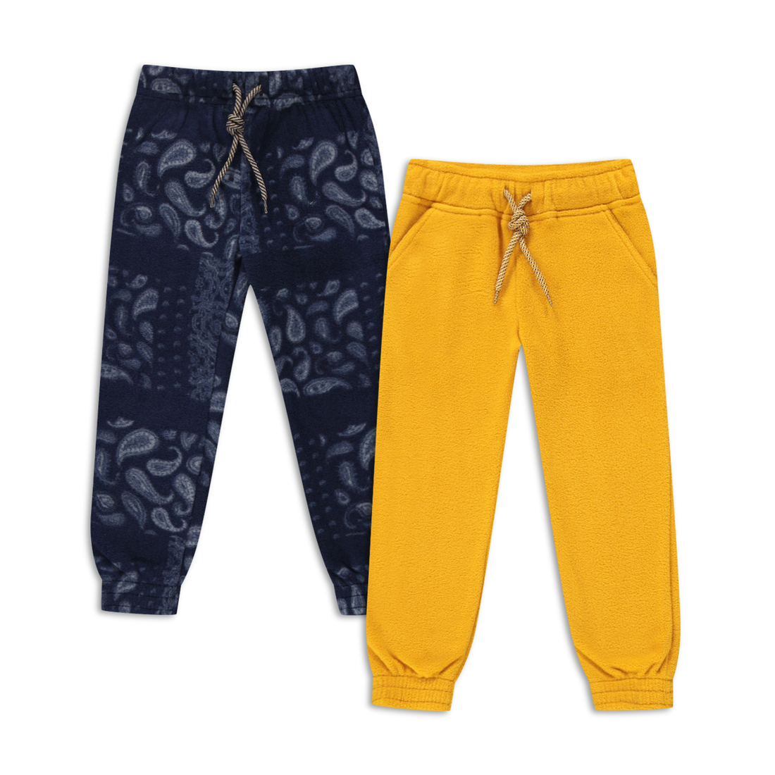 2 PACK PAISLEY PRINT TRACKPANTS AOP AND OCHRE-OCHRE-2-3 YRS