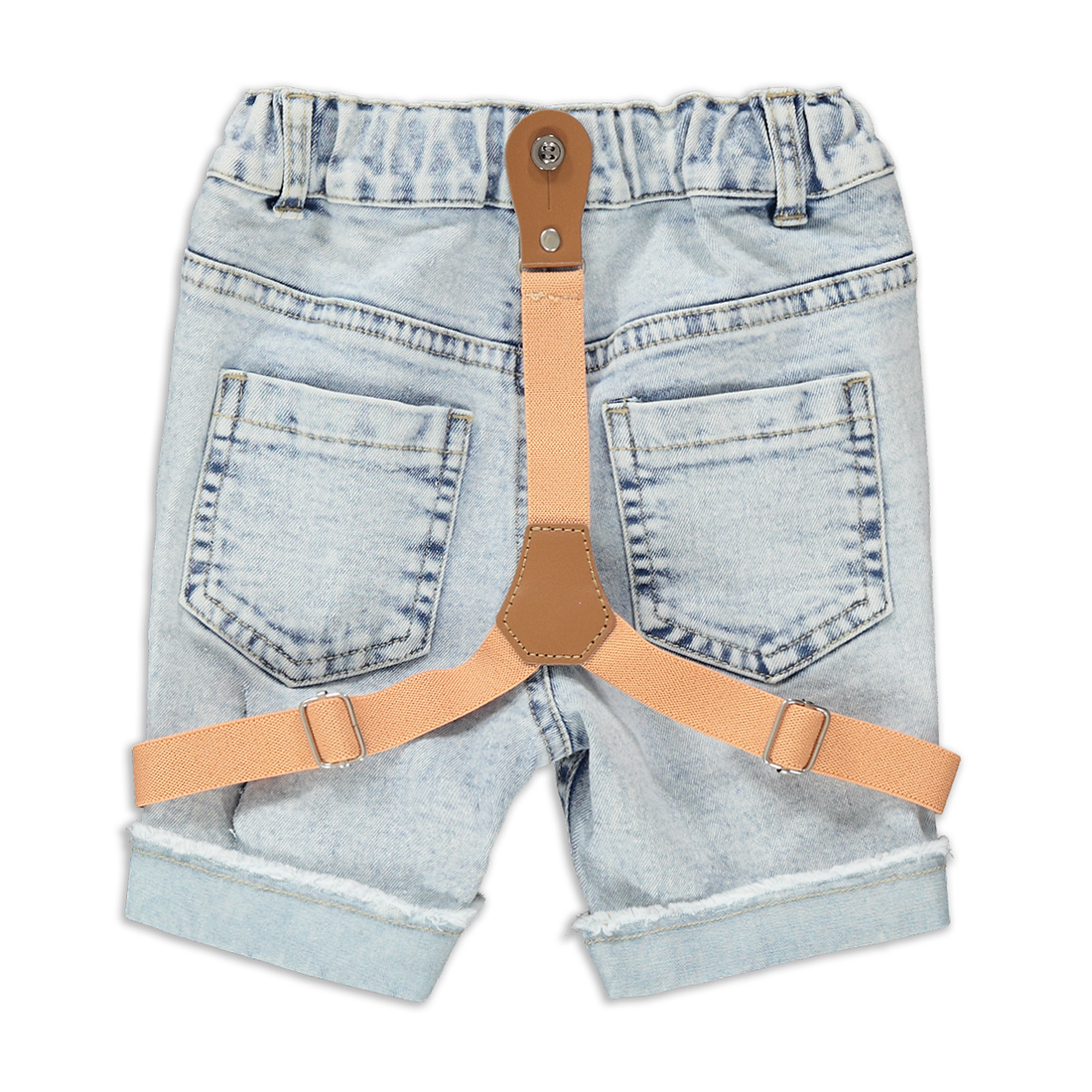 Braces distressed denim short bleach-LIGHT BLUE-6-12 MTHS