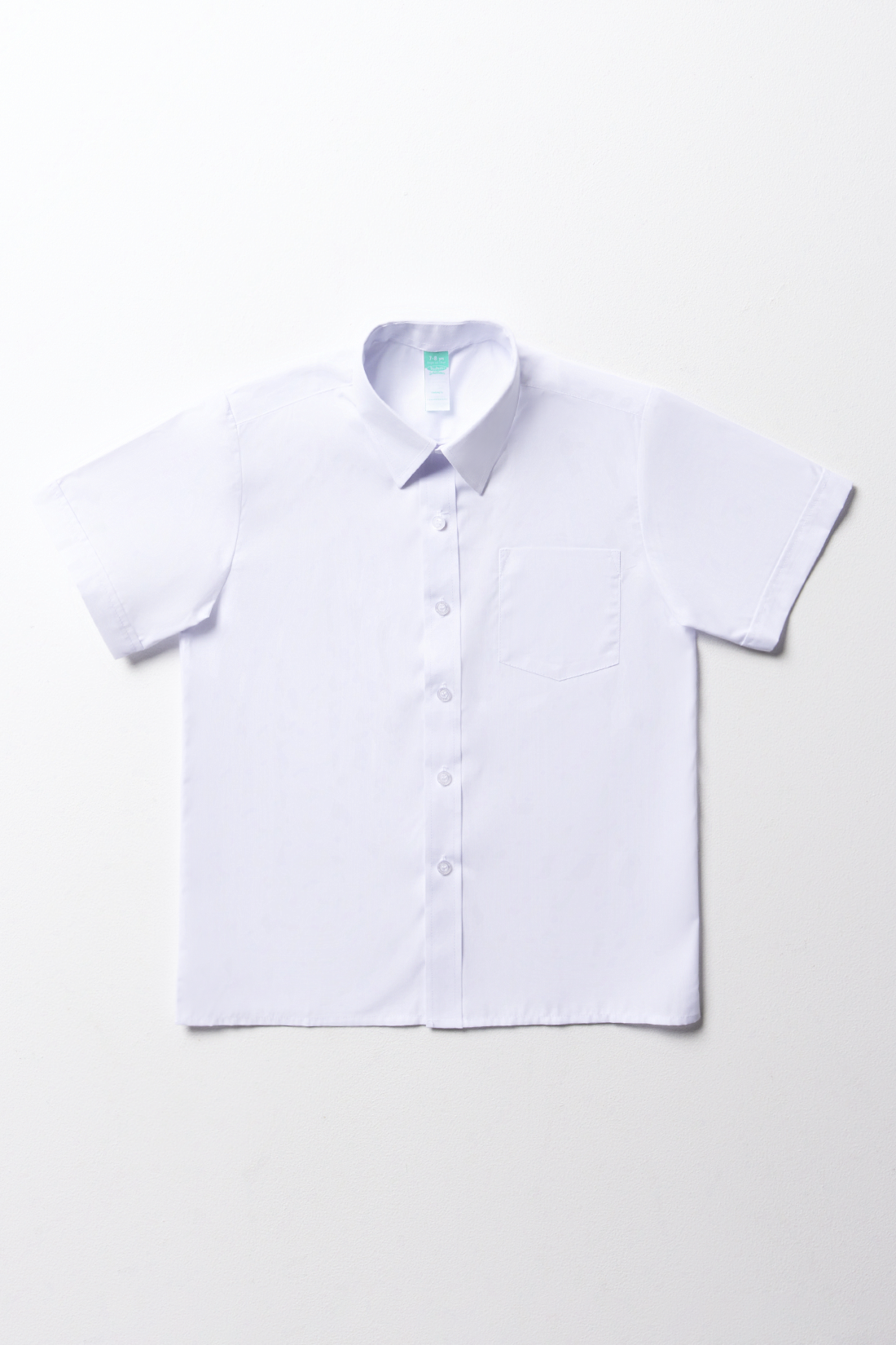 BOYS SHORT SLEEVE COLLAR SHIRT WHITE TOUGHEES-WHITE-S