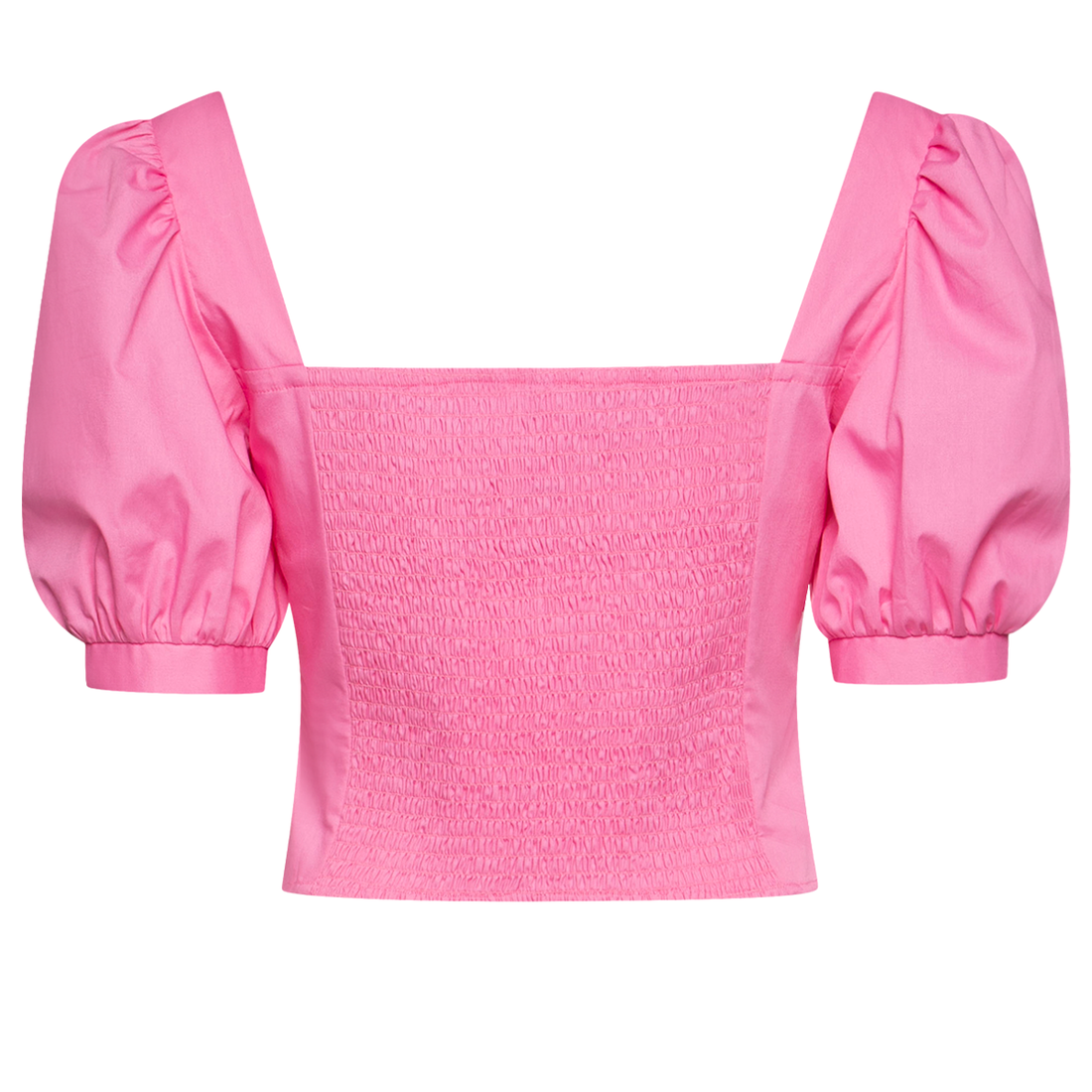 SQUARE NECK TOP PLAIN PINK-MID PINK-40