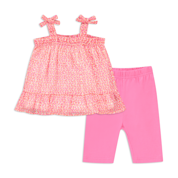 Strappy georgette top and legging set wild orchid-CERISE-6-12 MTHS