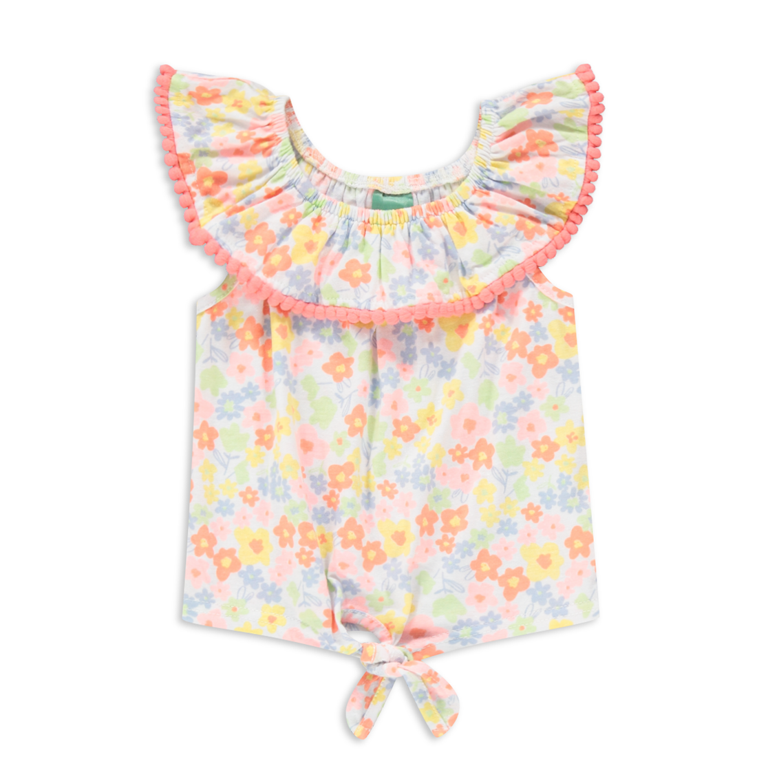 Flower print bardot short set multi-MULTI-3-6 MTHS