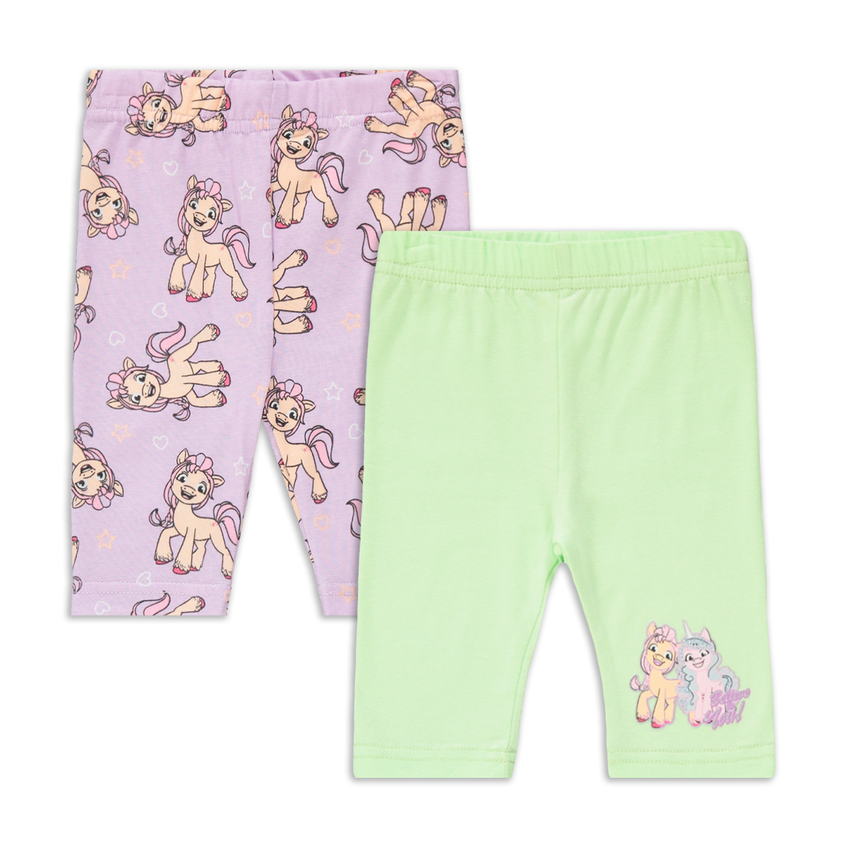 2 Pack My Little Pony leggins lilac green-LIME-6-12 MTHS