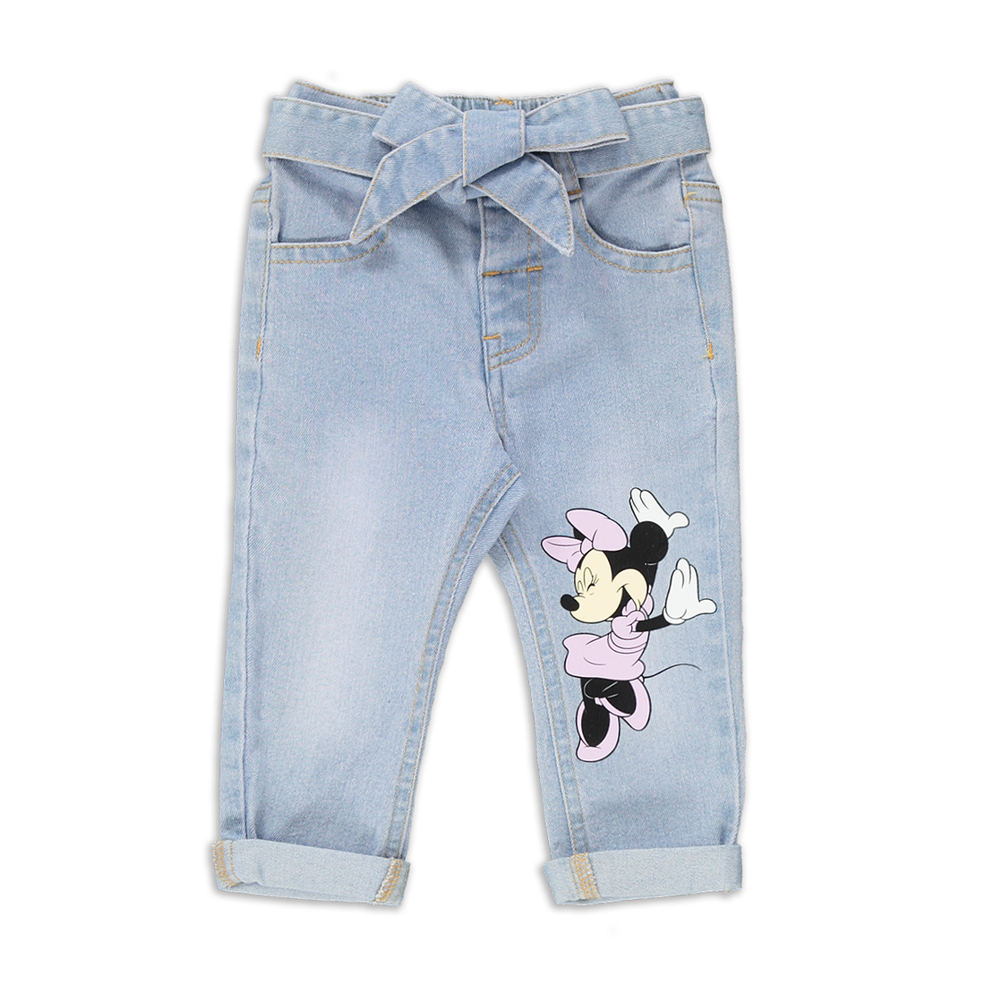 Minnie jean with denim belt lt denim-LIGHT BLUE-6-12 MTHS