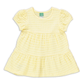 PUFF SLEEVE TIERED SEERSUCKER DRESS PALE BANANA-YELLOW-6-12 MTHS