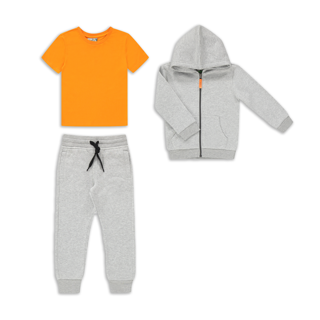 3 Piece set grey melange-GREY MELANGE-2-3 YRS