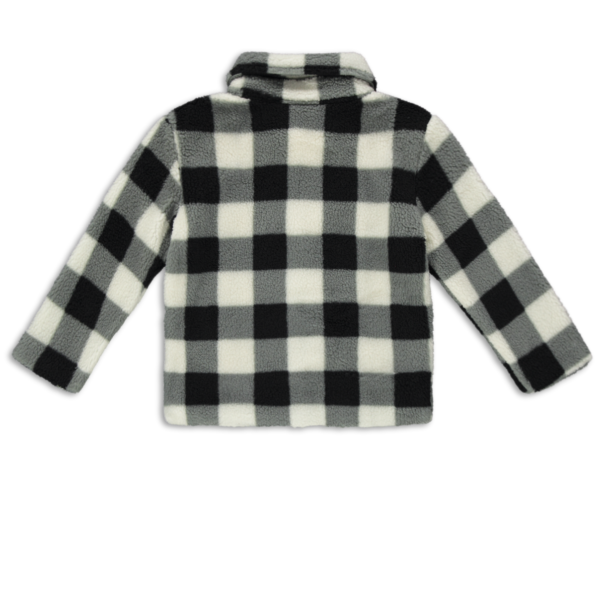 Fluffy check shacket black-BLACK-2-3 YRS (2)