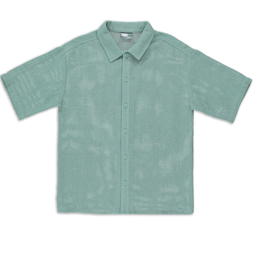 Collar resort button through shirt aqua-AQUA-9-10 YRS