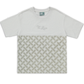 Crew neck flock texture fashion t-shirt grey-GREY-9-10 YRS