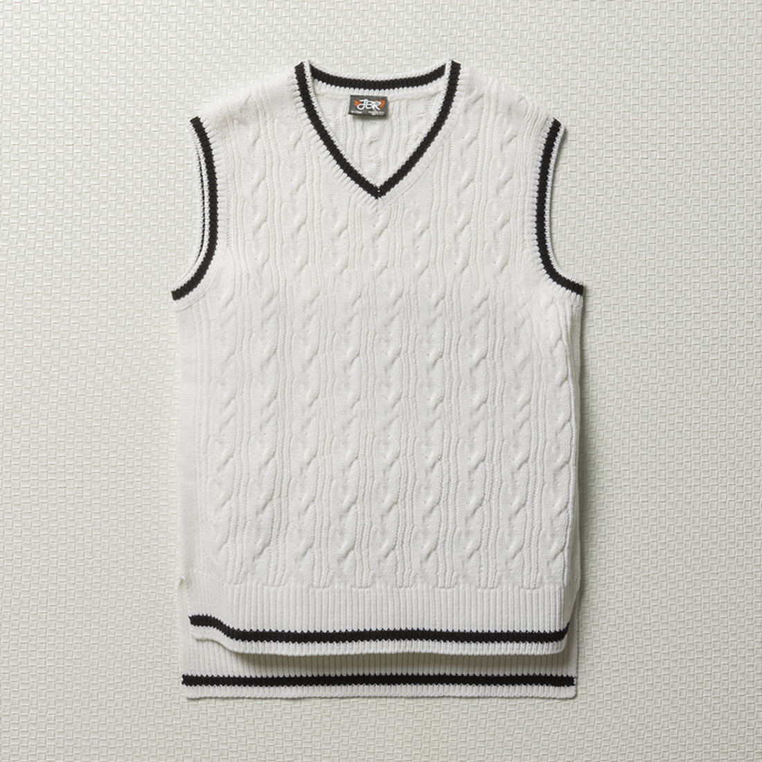 Oversize v neck sleeveless jersey white-WHITE-9-10 YRS