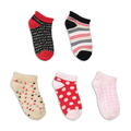 PG 5pk lowleg clever socks-MID PINK-6-8 1/2 (6)