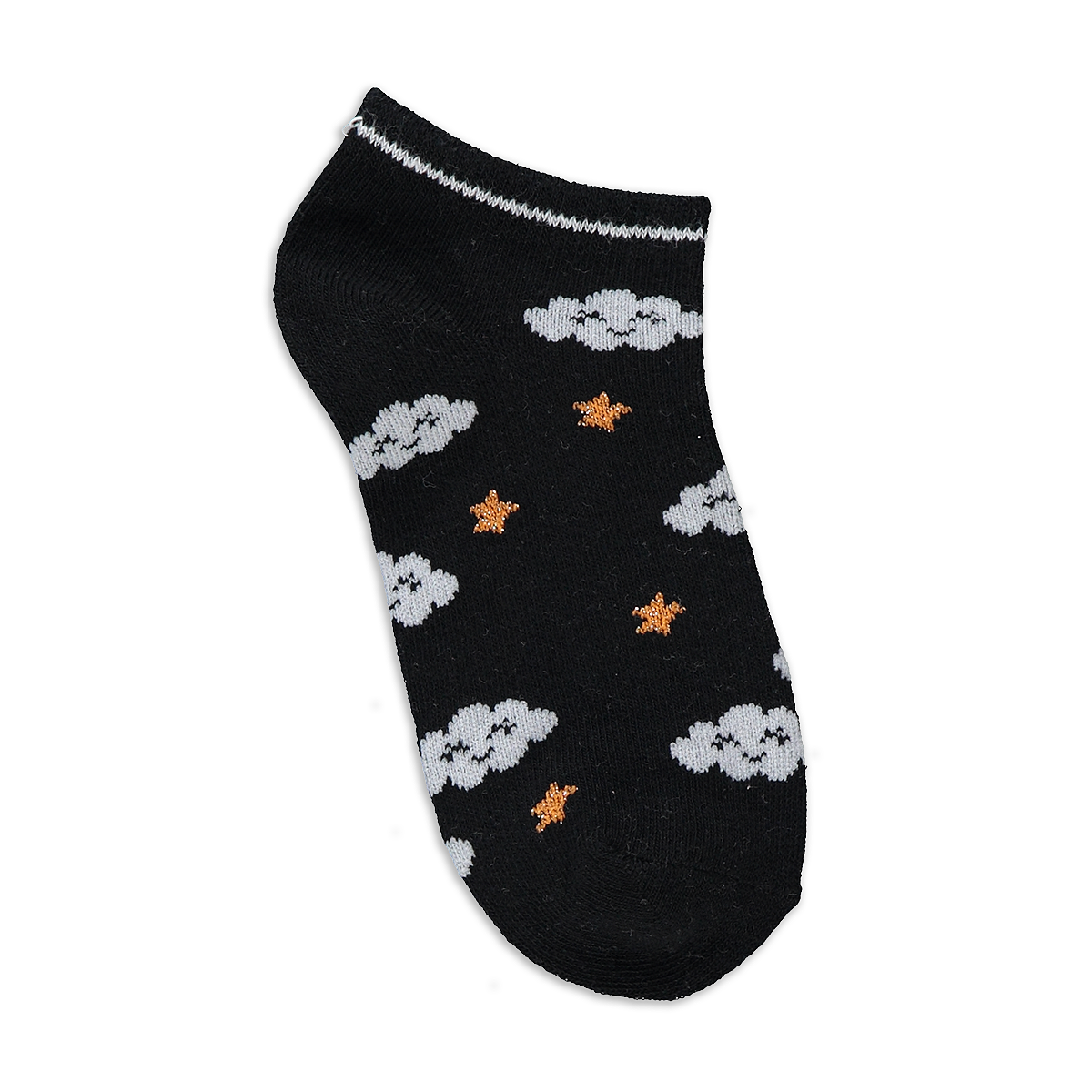 PG 5PK LOWLEG CLOUD SOCKS-BLACK-6-8 1/2 (3)