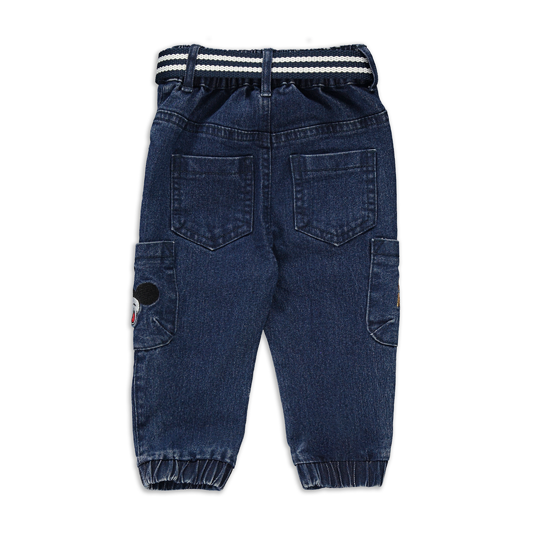 Mickey Mouse cargo pocket jean dark wash-NAVY-6-12 MTHS