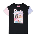 Barbie colour block t-shirt dress black-BLACK-5-6 YRS