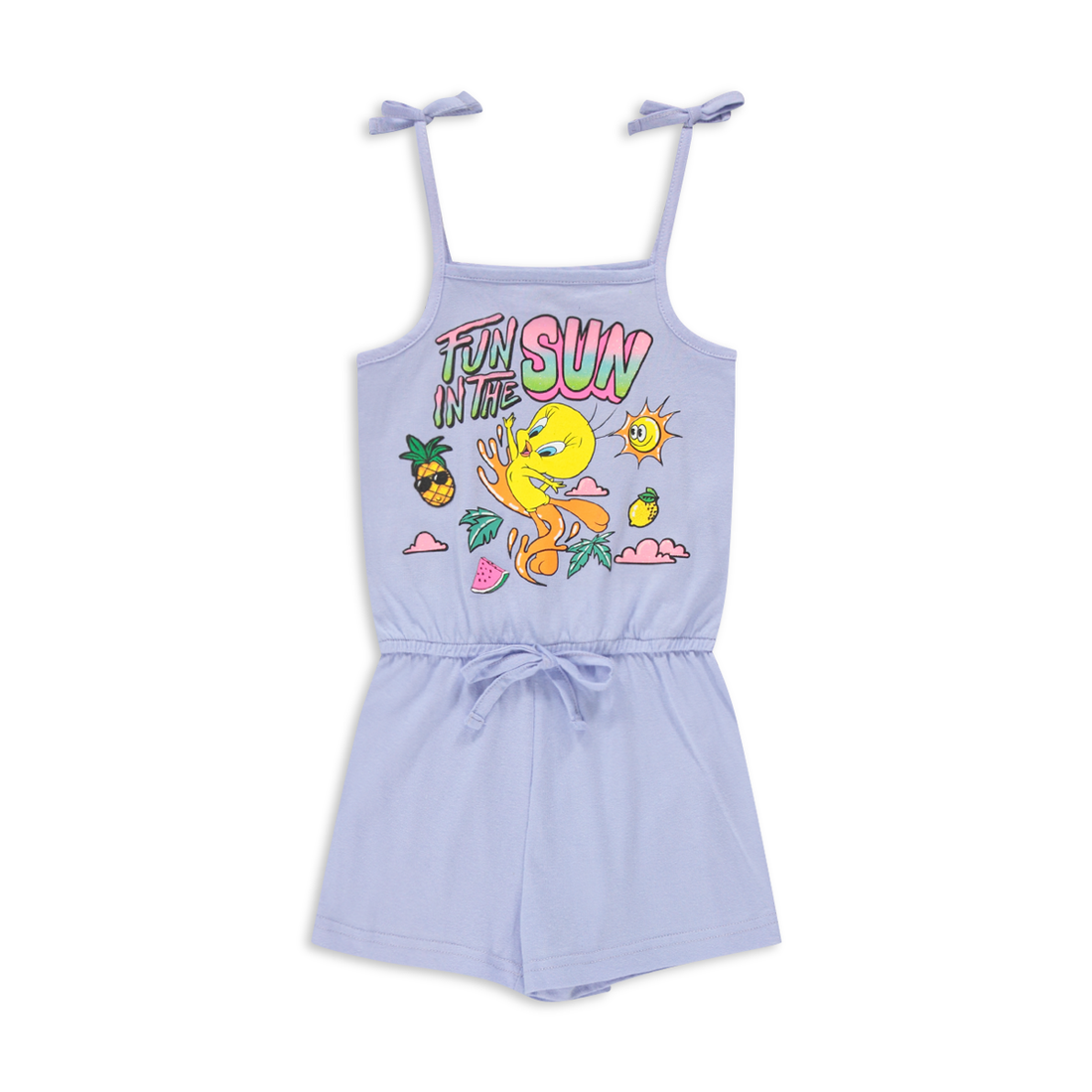 Tweety strappy jumpsuit blue-PERIWINKLE-5-6 YRS