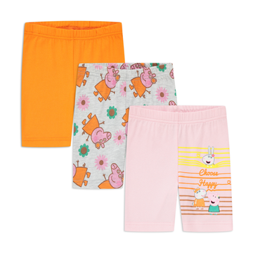 Peppa Pig 3 pack cycling shorts orange-TANGERINE-2-3 YRS