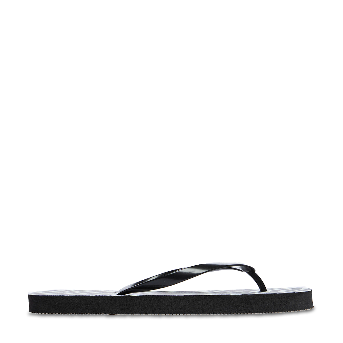 Zebra print flip flop black-BLACK-5