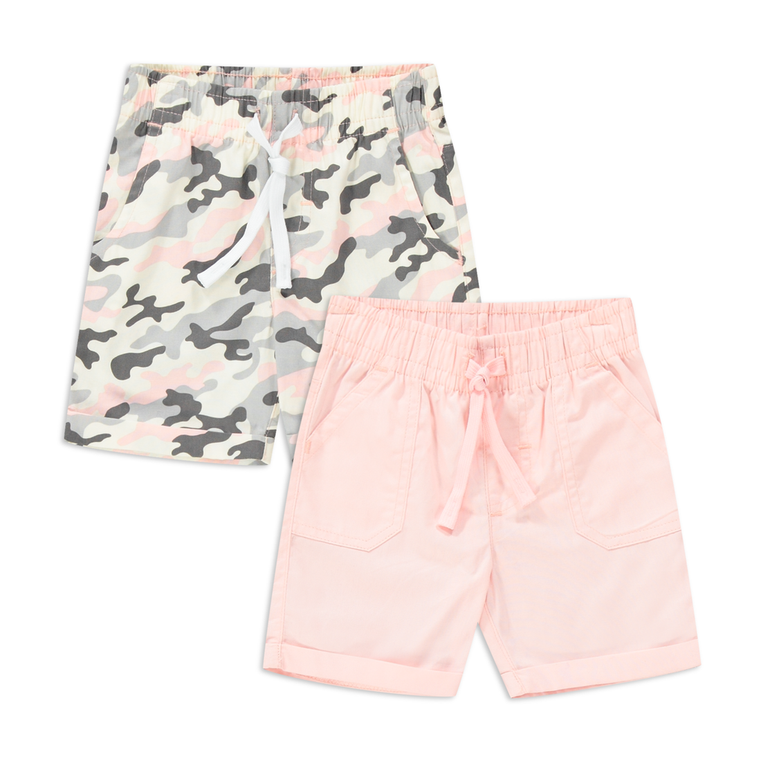 2 Pack woven shorts pink-ASSORTED-6-12 MTHS