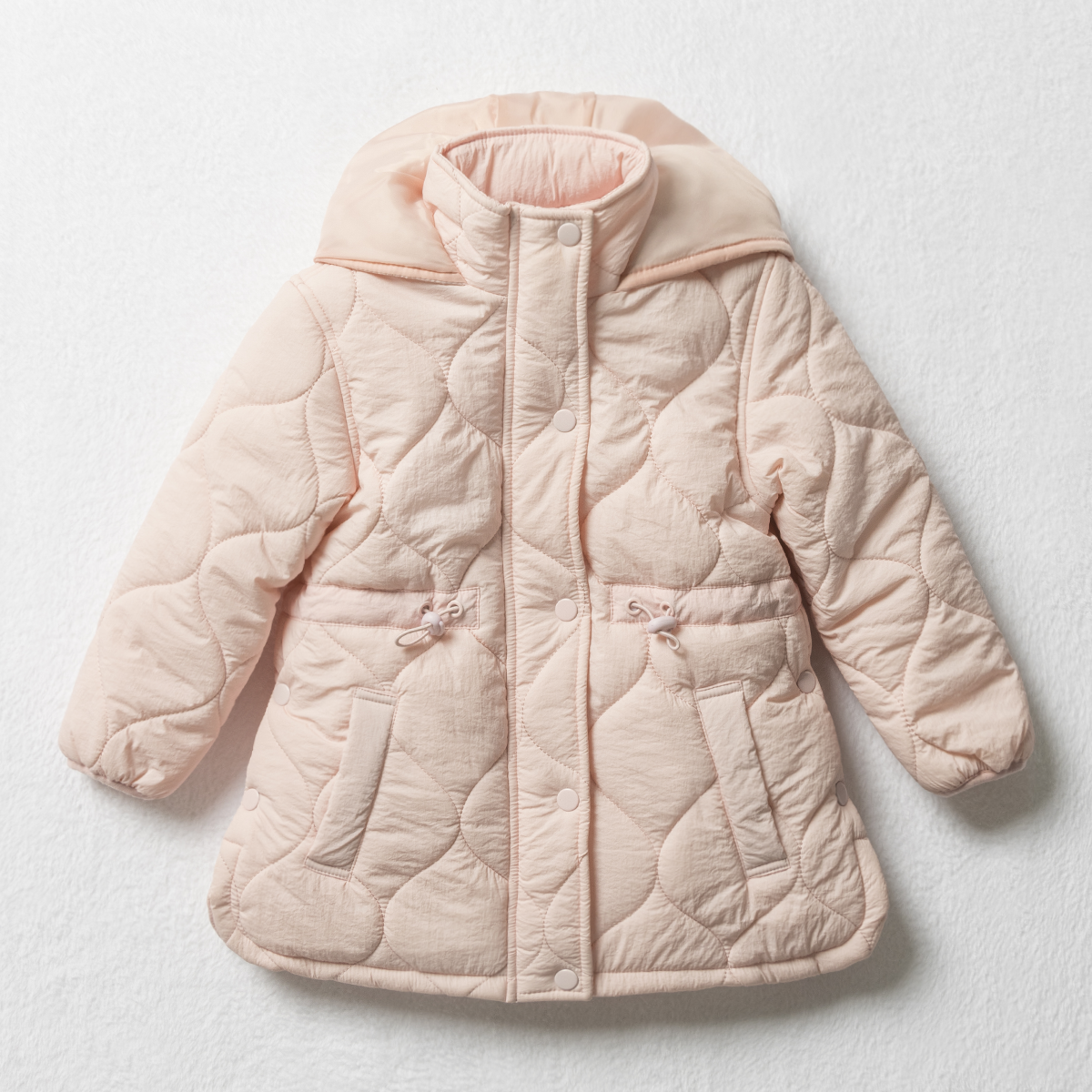 HOODED QUILTED PUFFER PARKA PRISM PINK-DUSTY PINK-4-5 YRS