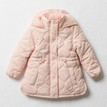 HOODED QUILTED PUFFER PARKA PRISM PINK-DUSTY PINK-4-5 YRS