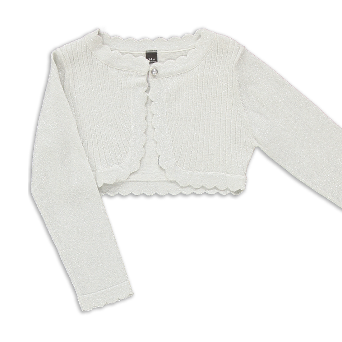 Lurex Bolero Cardigan White-WHITE-2-3 YRS