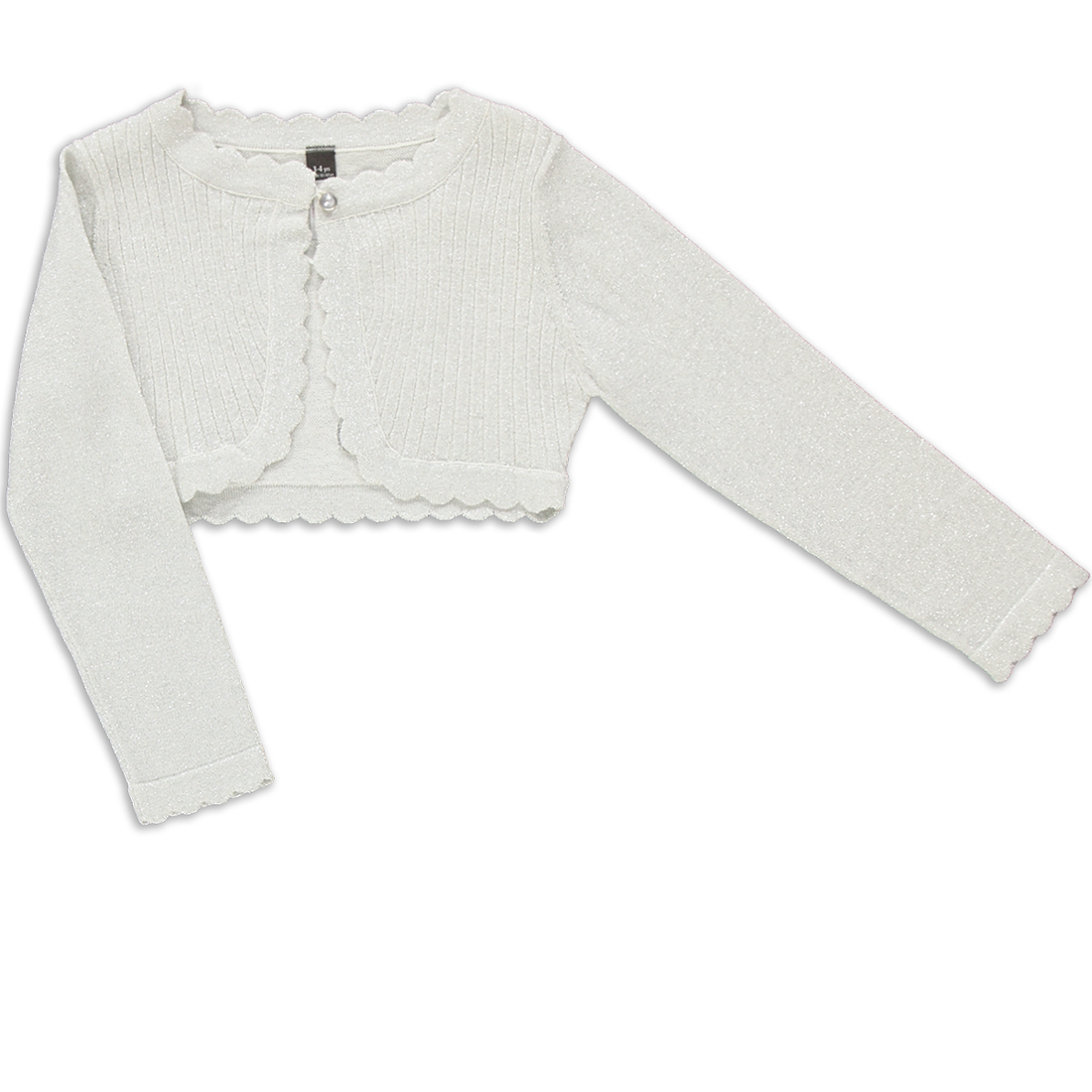 Lurex Bolero Cardigan White-WHITE-2-3 YRS