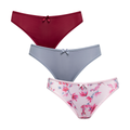 3PACK BIKINI FLORAL MAROON ICE BLUE-ASSORTED-M