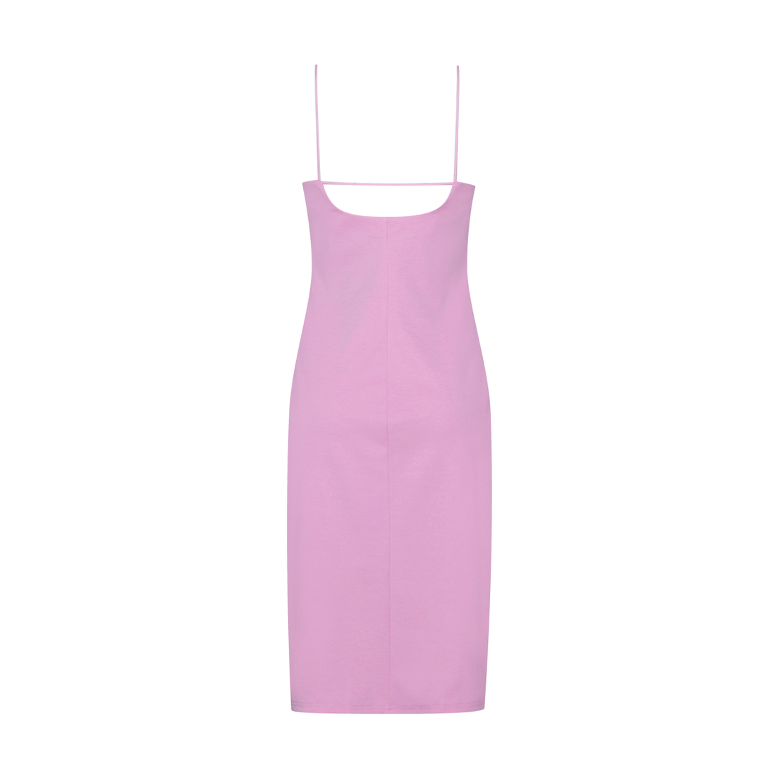 CERISE STRAPPY BODYCON WITH SIDE SLITS KNIT FASHIO-LIGHT PINK-M