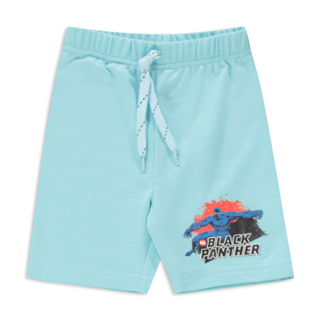 2 Pack Black Panther fleece shorts black and sky b-LIGHT BLUE-6-12 MTHS