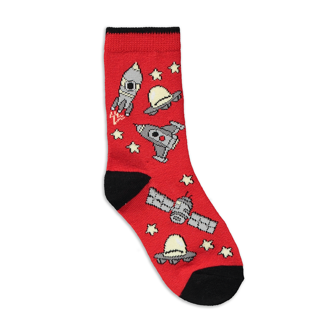 PB 3PK SOCKS PRINT SPACE S22-RED-9-12