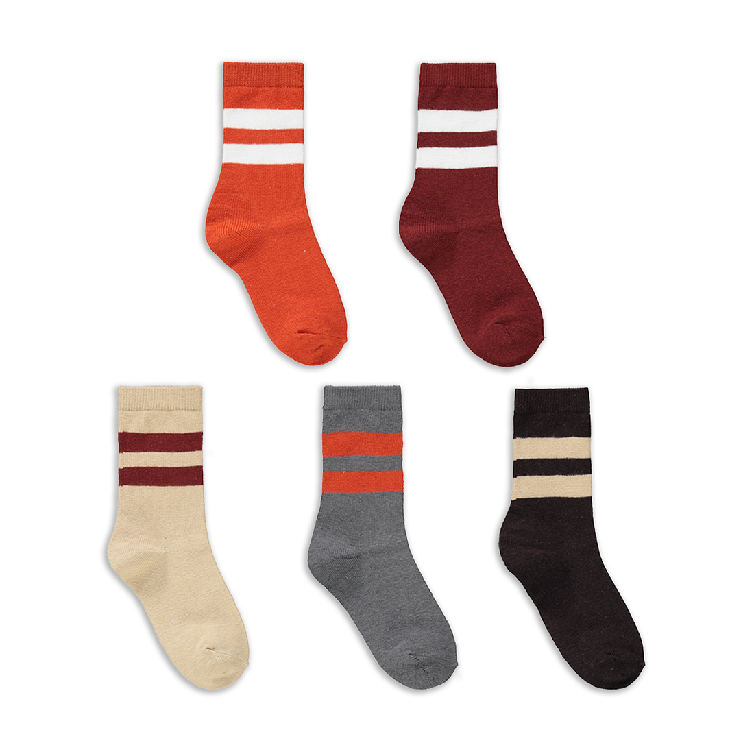 PB 5PK SOCKS PLAIN ASSORTED S22-ASSORTED-9-12