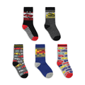 PB 5PK SOCKS PRINT TRANSPORT S22-ASSORTED-9-12