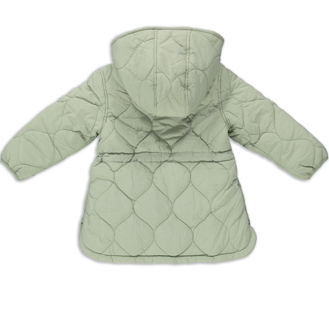 Hooded Quilted Puffer Parka Milky Fatigue-JADE-4-5 YRS