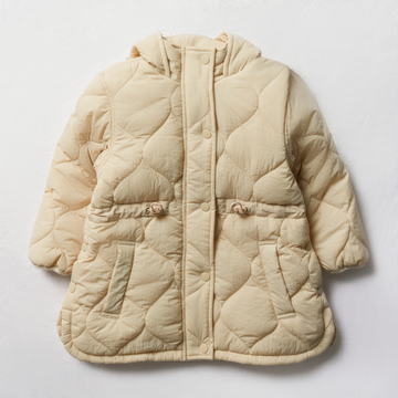 Hooded quilted puffer parka milky stone-STONE-4-5 YRS