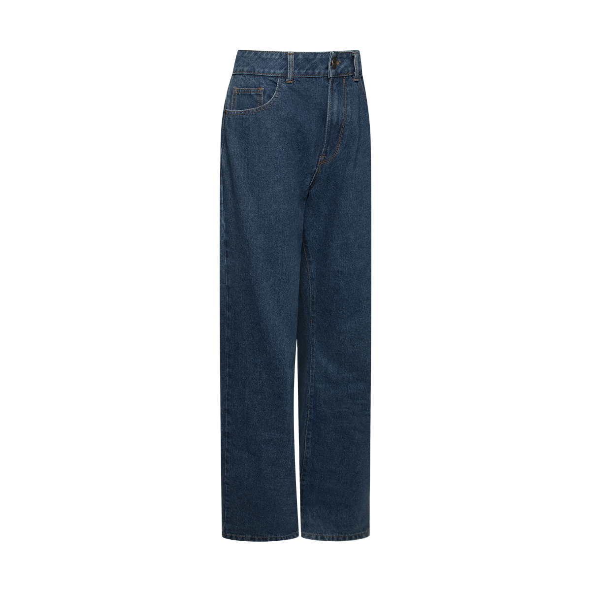 Basic wide leg jeans mid wash-MID BLUE-36 (2)