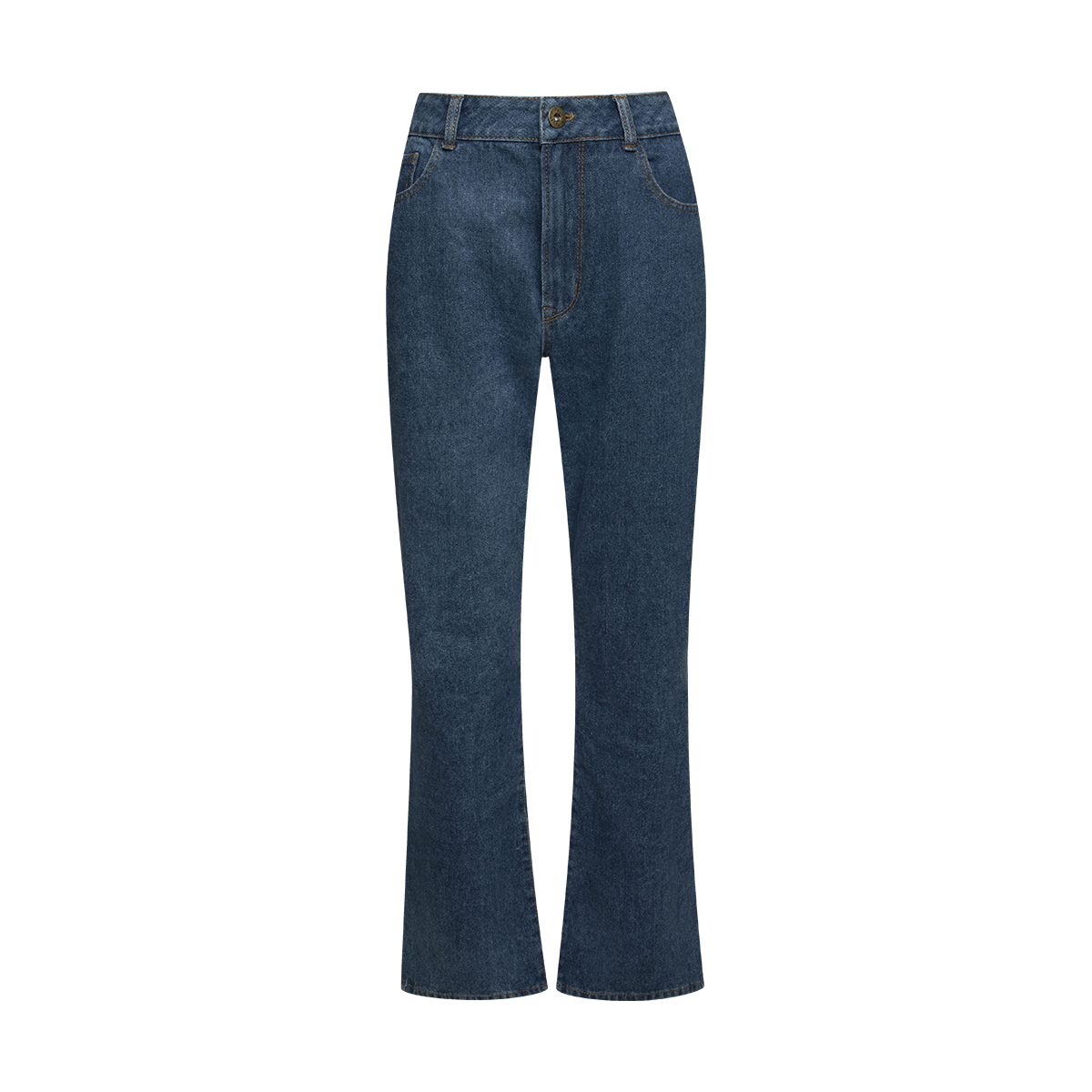 Basic bootcut jeans mid wash-MID BLUE-36