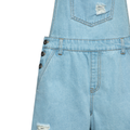 Ripped denim dungaree shorts light wash-LIGHT BLUE-36 (2)