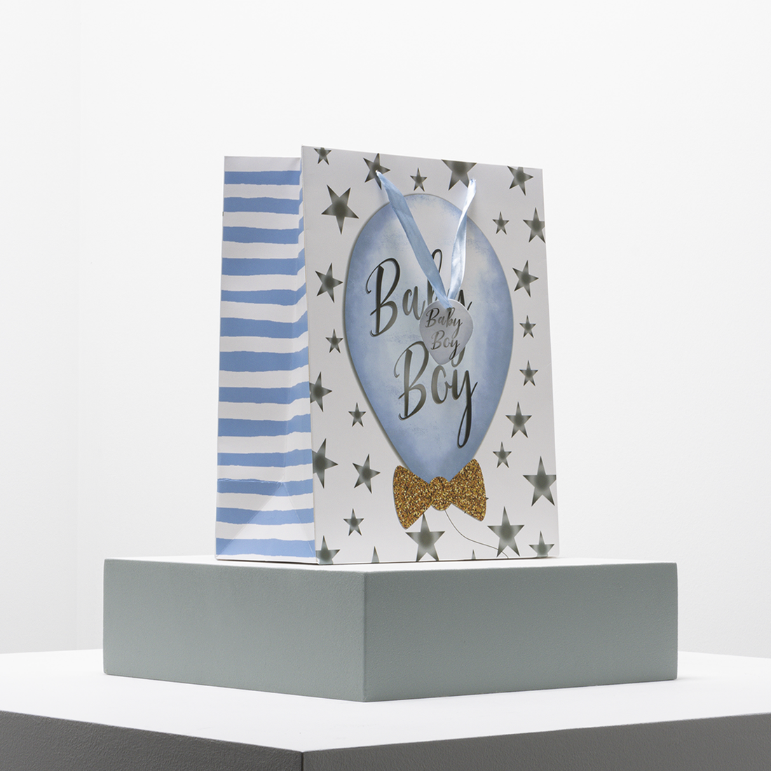 Baby boy gift bag large blue-LIGHT BLUE-ONE SIZE