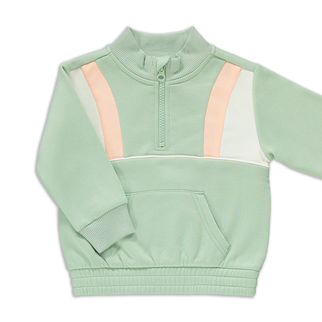 Colourblocked styled track top frosty green-GREEN-3-6 MTHS