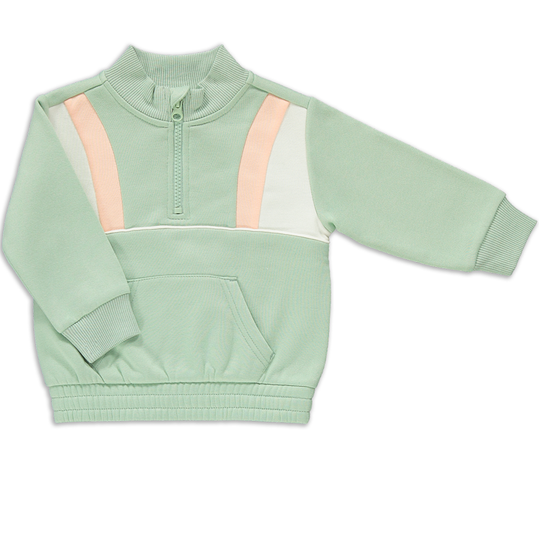 Colourblocked styled track top frosty green-GREEN-3-6 MTHS