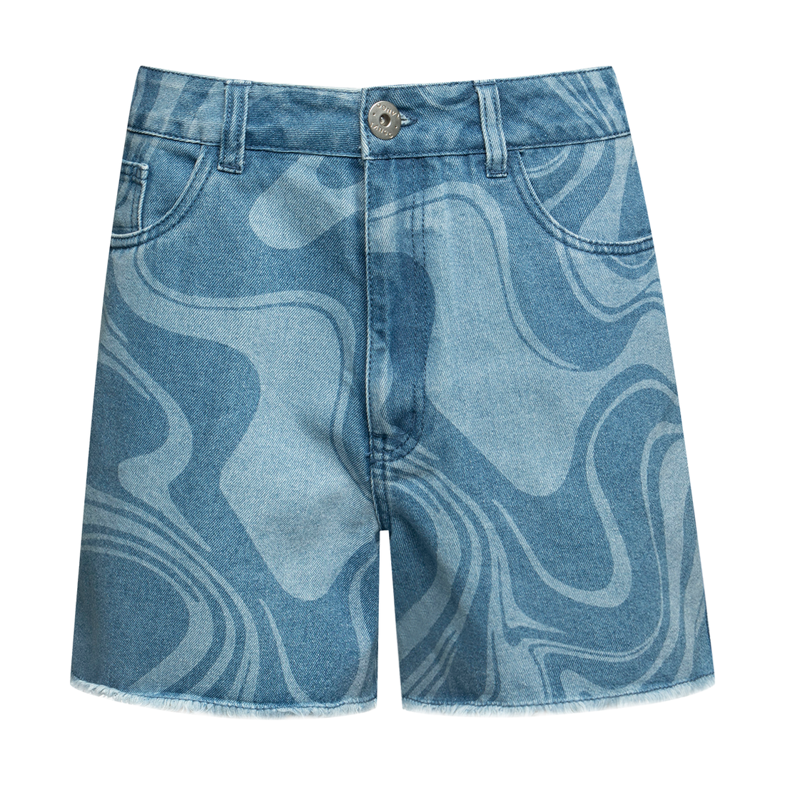 Wavy pattern mom denim mid blue-MID BLUE-38