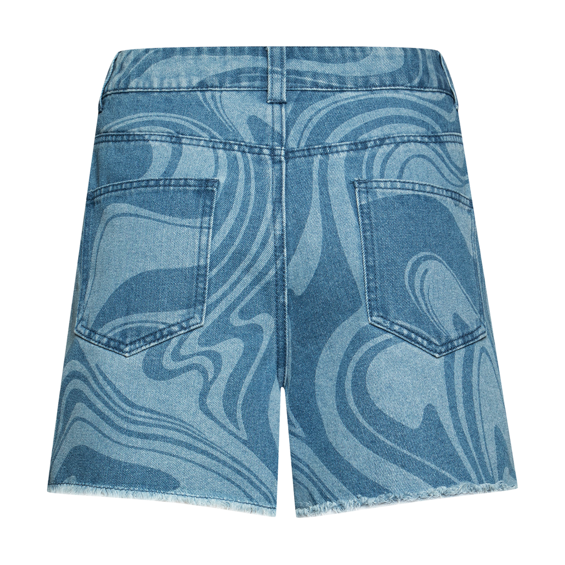 Wavy pattern mom denim mid blue-MID BLUE-38