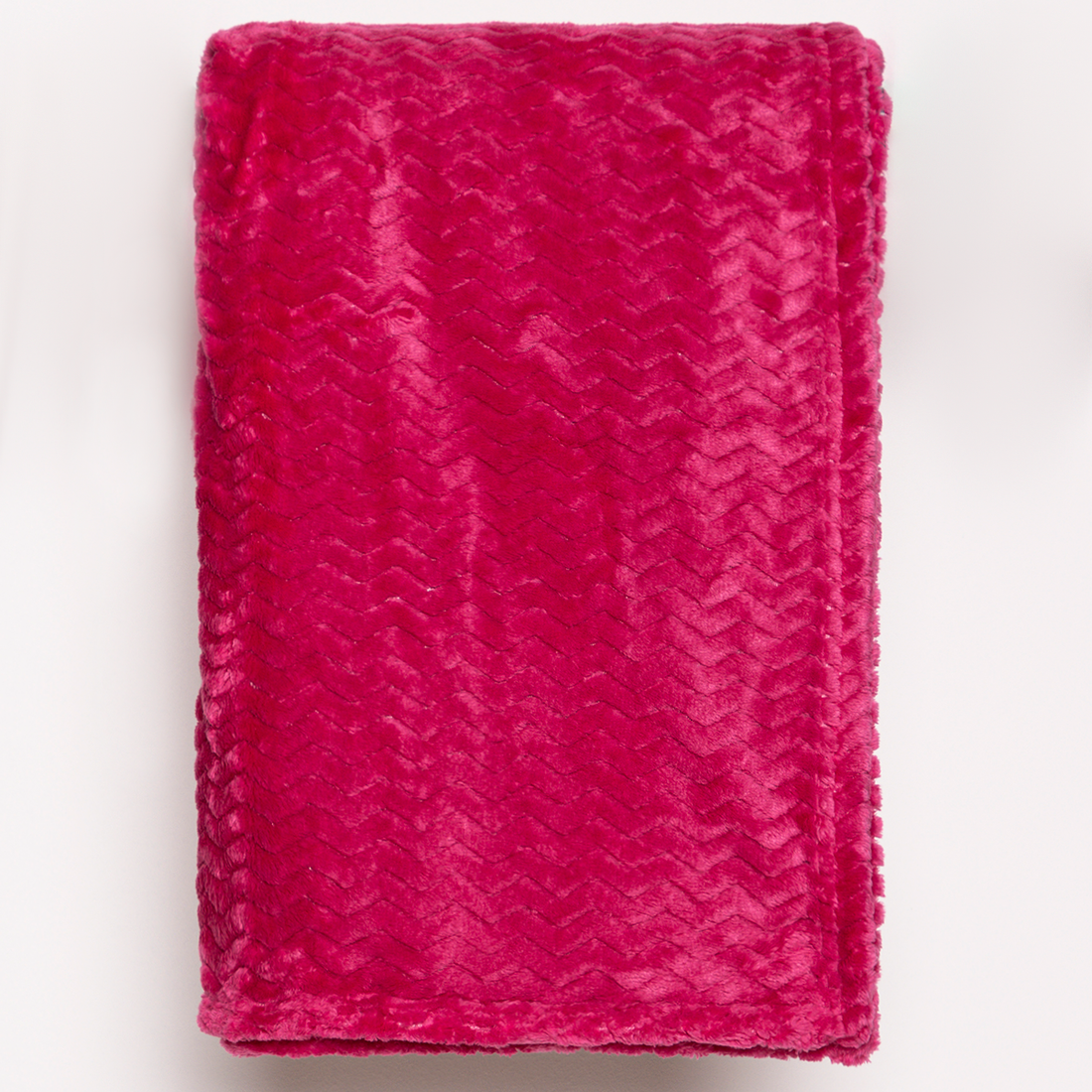 Zigzag small textured throw raspberry-MID PINK-SMALL