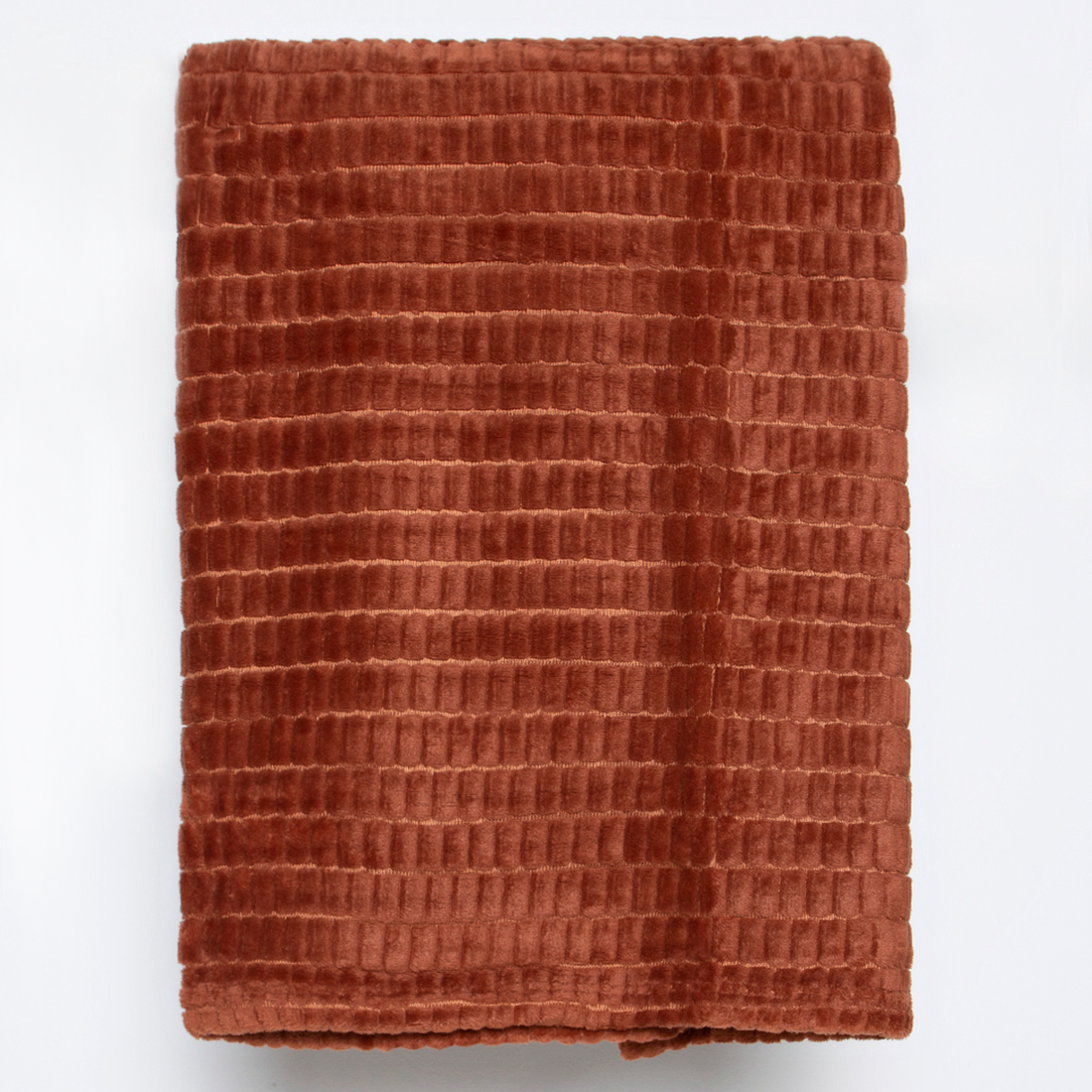 Square small textured throw burnt orange-BURNT ORANGE-SMALL