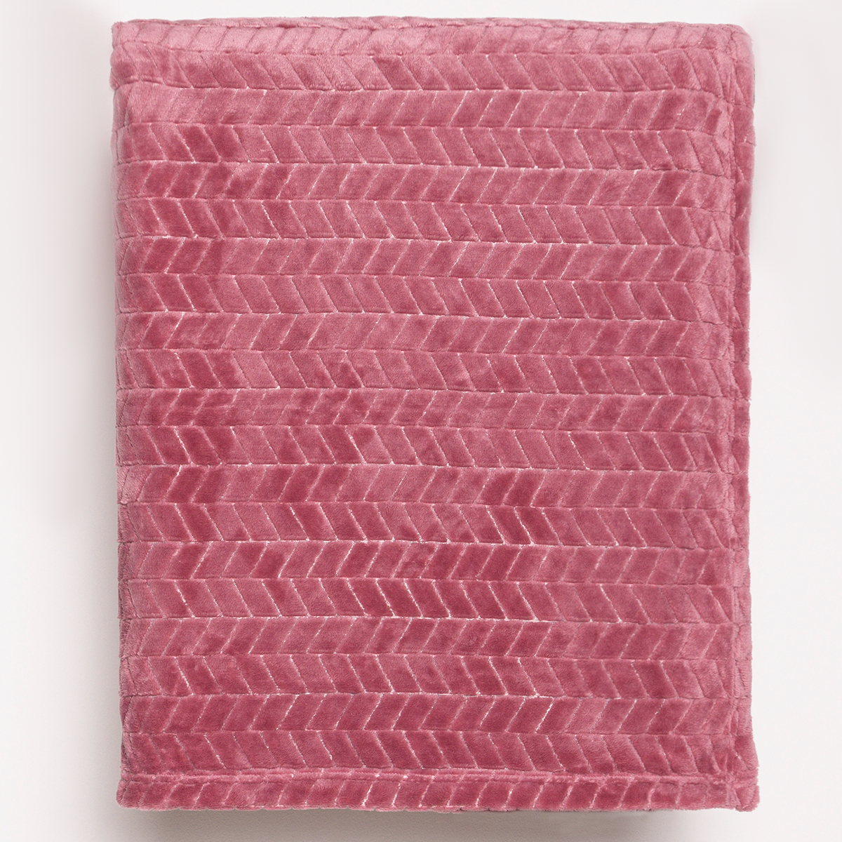 Plait small textured throw old rose-ROSE-SMALL