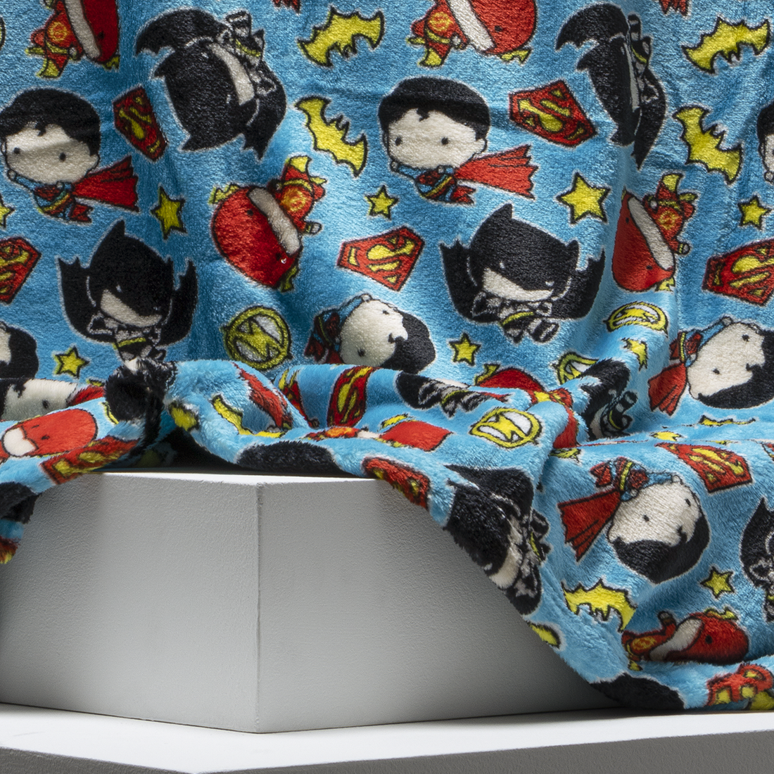 JUSTICE LEAGUE THROW BLUE-MID BLUE-ONE SIZE