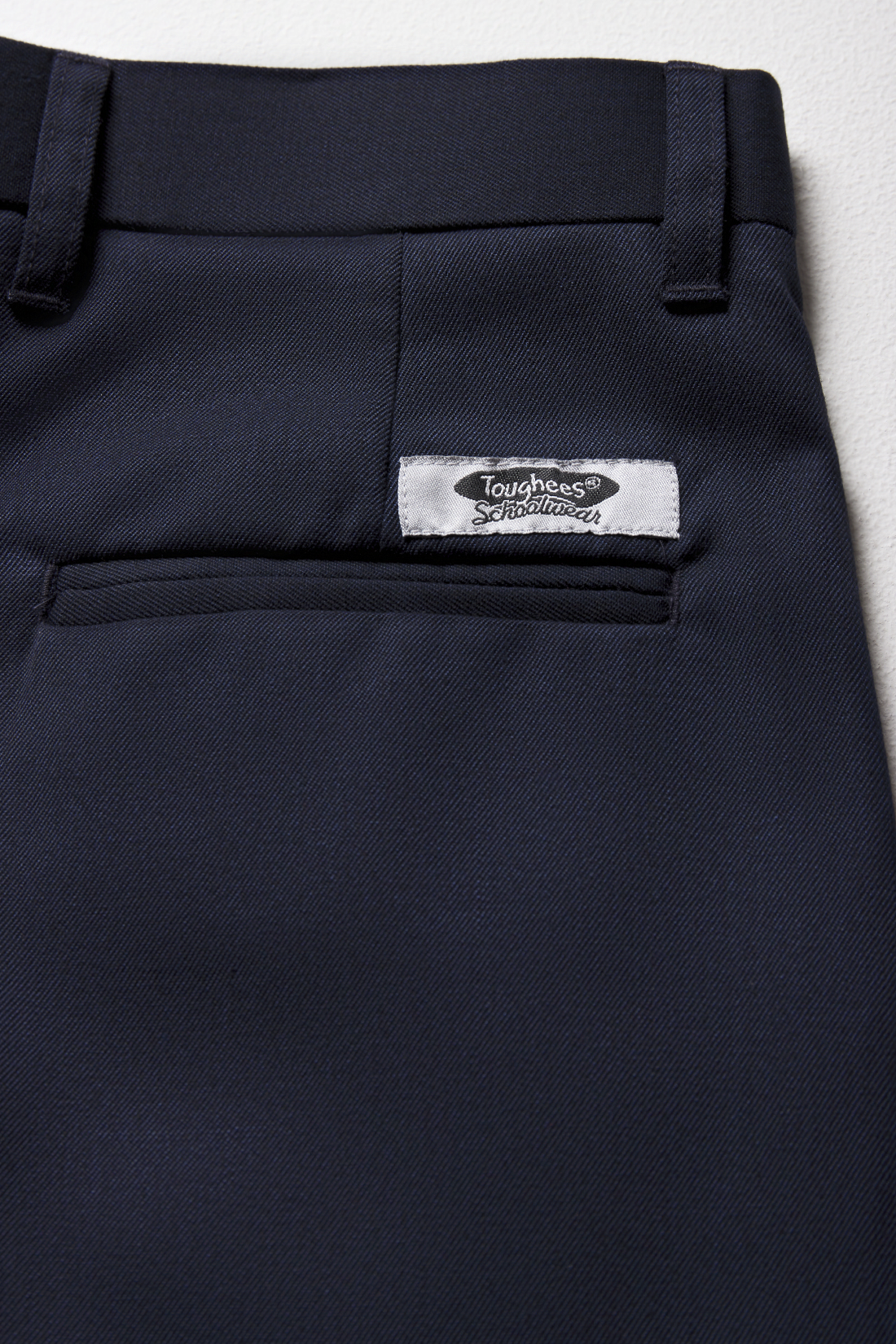 BOYS TROUSERS TURN UP NAVY TOUGHEES PRIMARY-NAVY-13-14 YRS